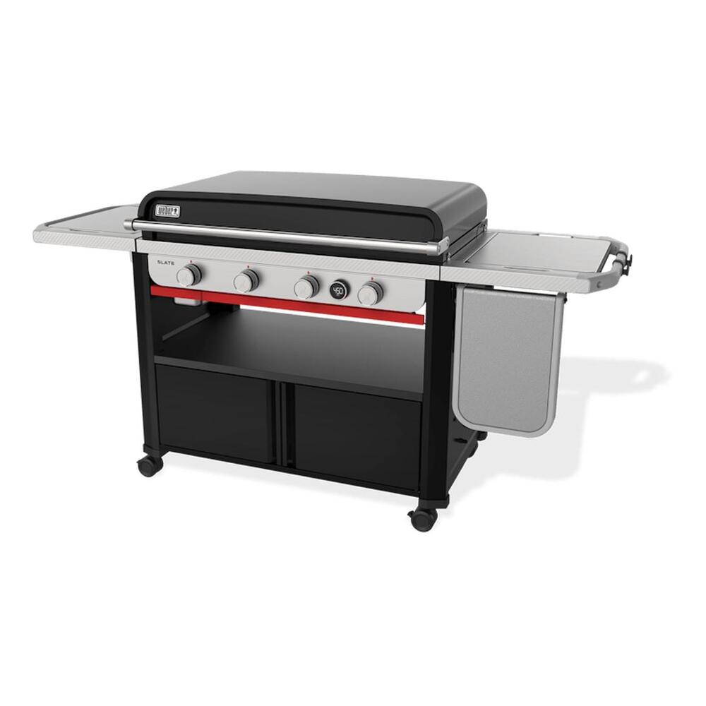 Weber Slate® 36" Rust-Resistant Griddle with Flip-Up Side Table (Liquid Propane) - Bla
