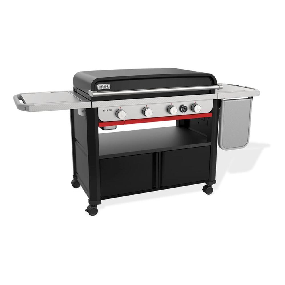 Weber Slate® 36" Rust-Resistant Griddle with Flip-Up Side Table (Liquid Propane) - Bla