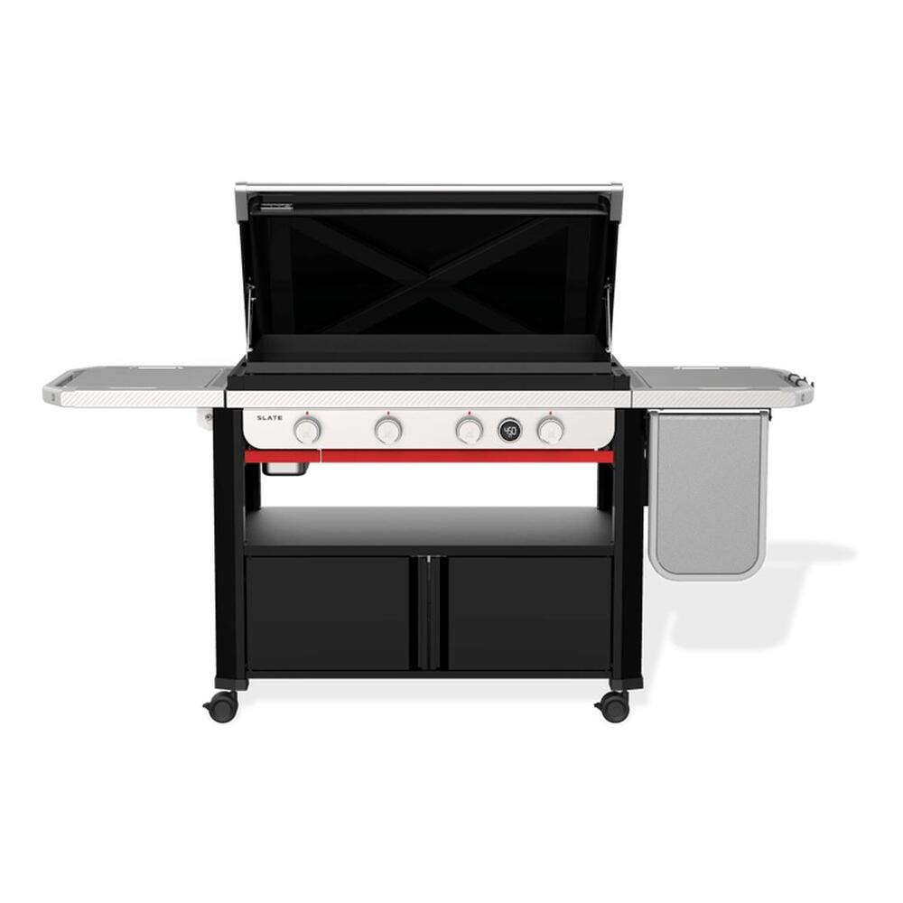 Weber Slate® 36" Rust-Resistant Griddle with Flip-Up Side Table (Liquid Propane) - Bla