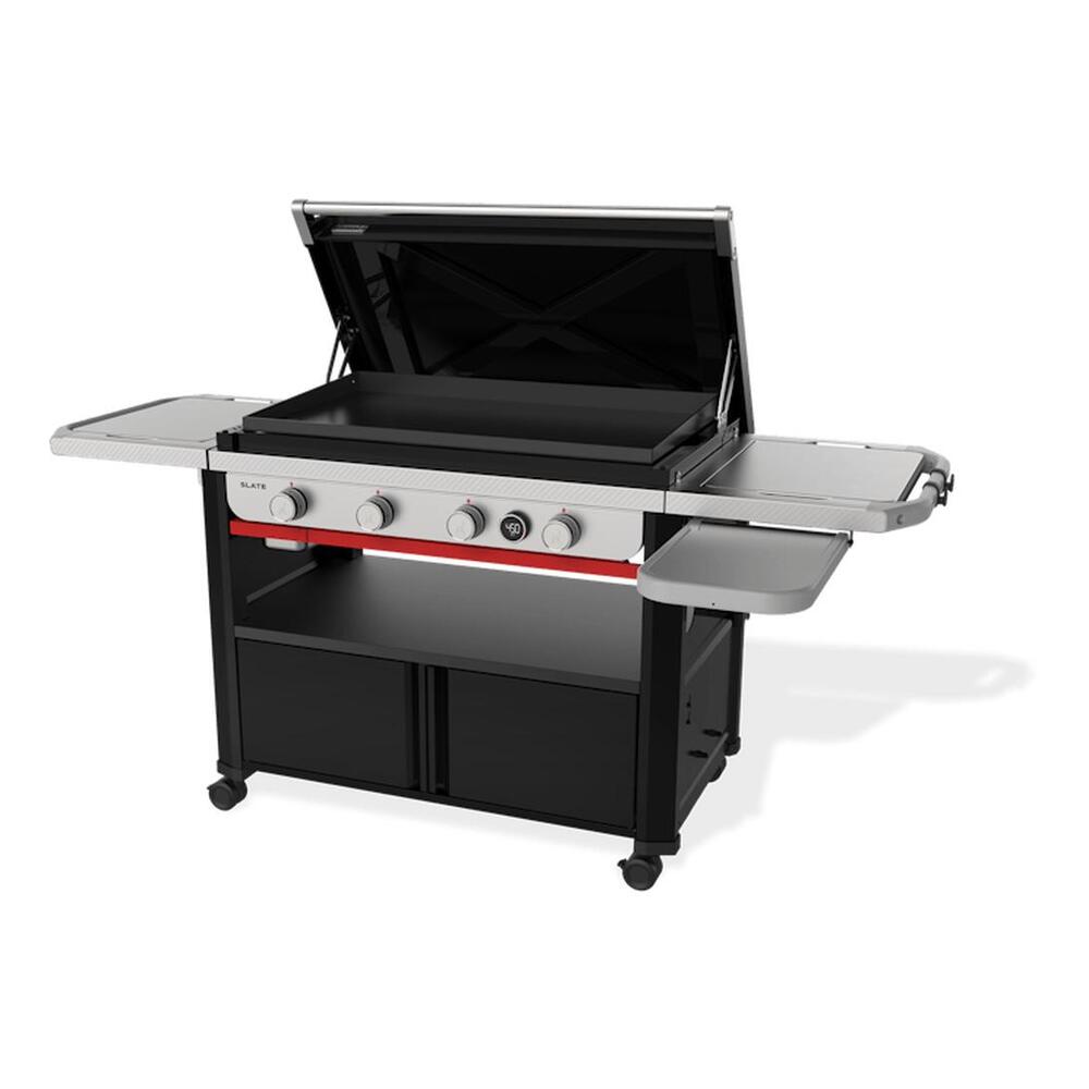 Weber Slate® 36" Rust-Resistant Griddle with Flip-Up Side Table (Liquid Propane) - Bla