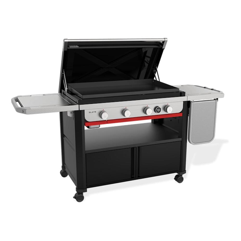 Weber Slate® 36" Rust-Resistant Griddle with Flip-Up Side Table (Liquid Propane) - Bla