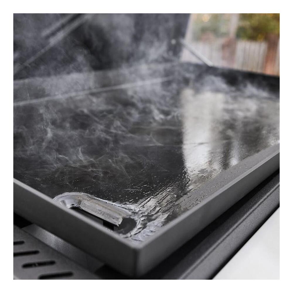 Weber Slate® 36" Rust-Resistant Griddle with Flip-Up Side Table (Liquid Propane) - Bla