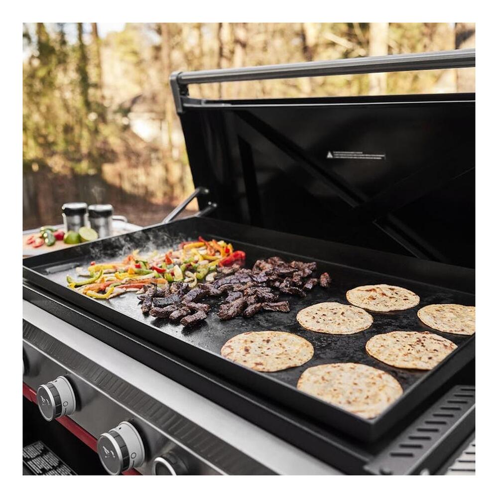 Weber Slate® 36" Rust-Resistant Griddle with Flip-Up Side Table (Liquid Propane) - Bla