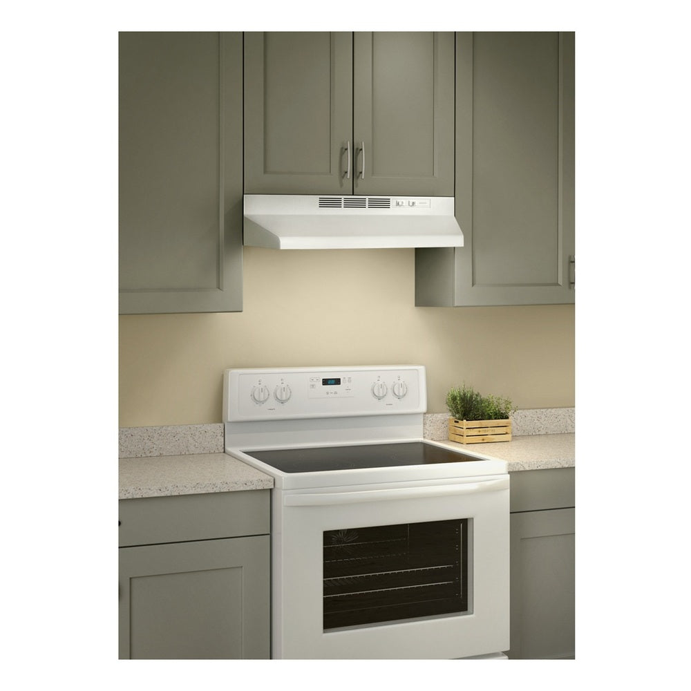 Broan Broan® 24-Inch Ductless Under-Cabinet Range Hood, White