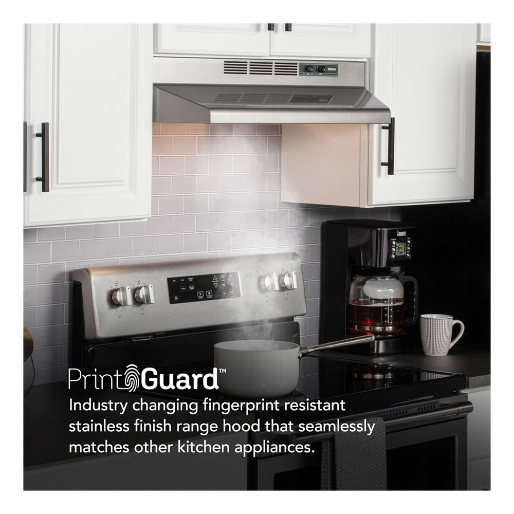 Broan Broan® 24-Inch Ductless Under-Cabinet Range Hood, Stainless Finish