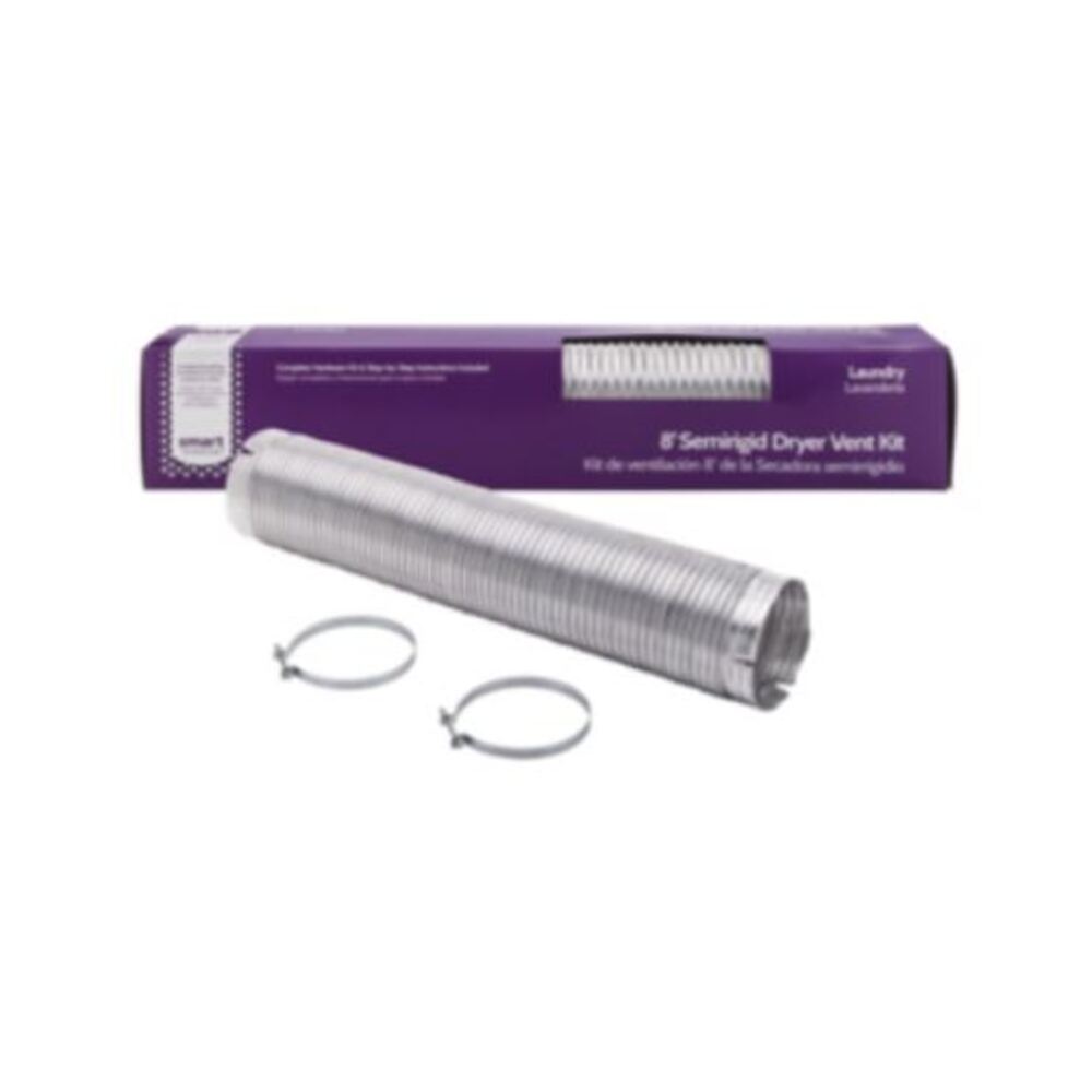 Frigidaire 8' Long 4" Diameter Semi Rigid Dryer Vent Installation Kit with Elbow