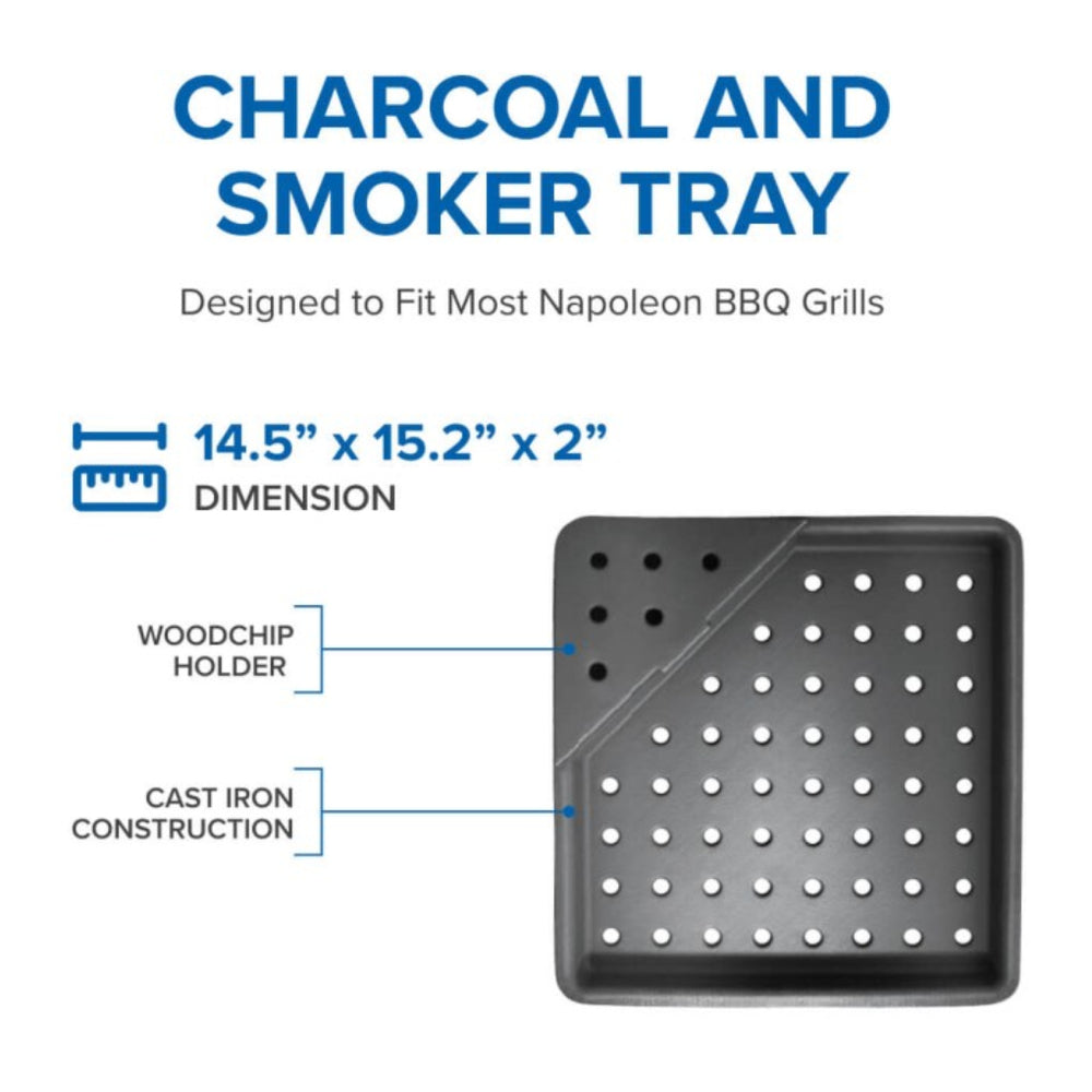 Napoleon Cast Iron Charcoal and Smoker Tray