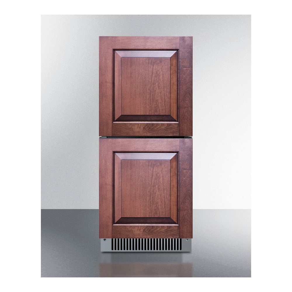 Summit 15" Wide 2-drawer All-refrigerator, ADA Compliant (panels Not Included)