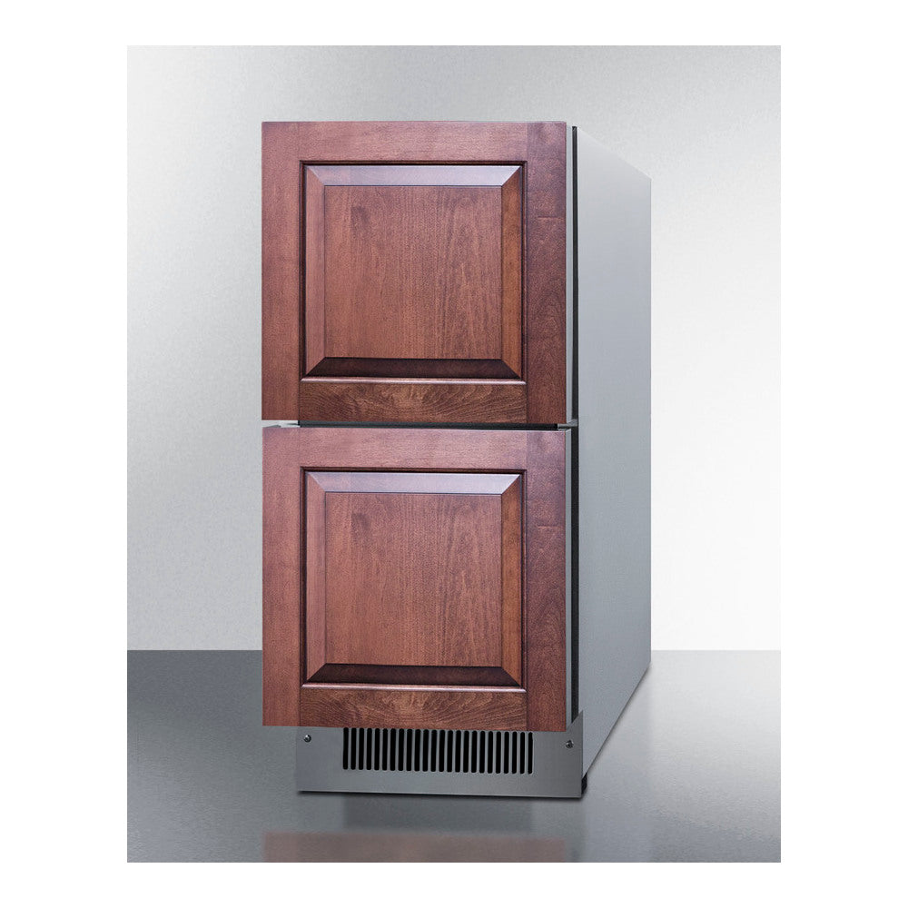 Summit 15" Wide 2-drawer All-refrigerator, ADA Compliant (panels Not Included)