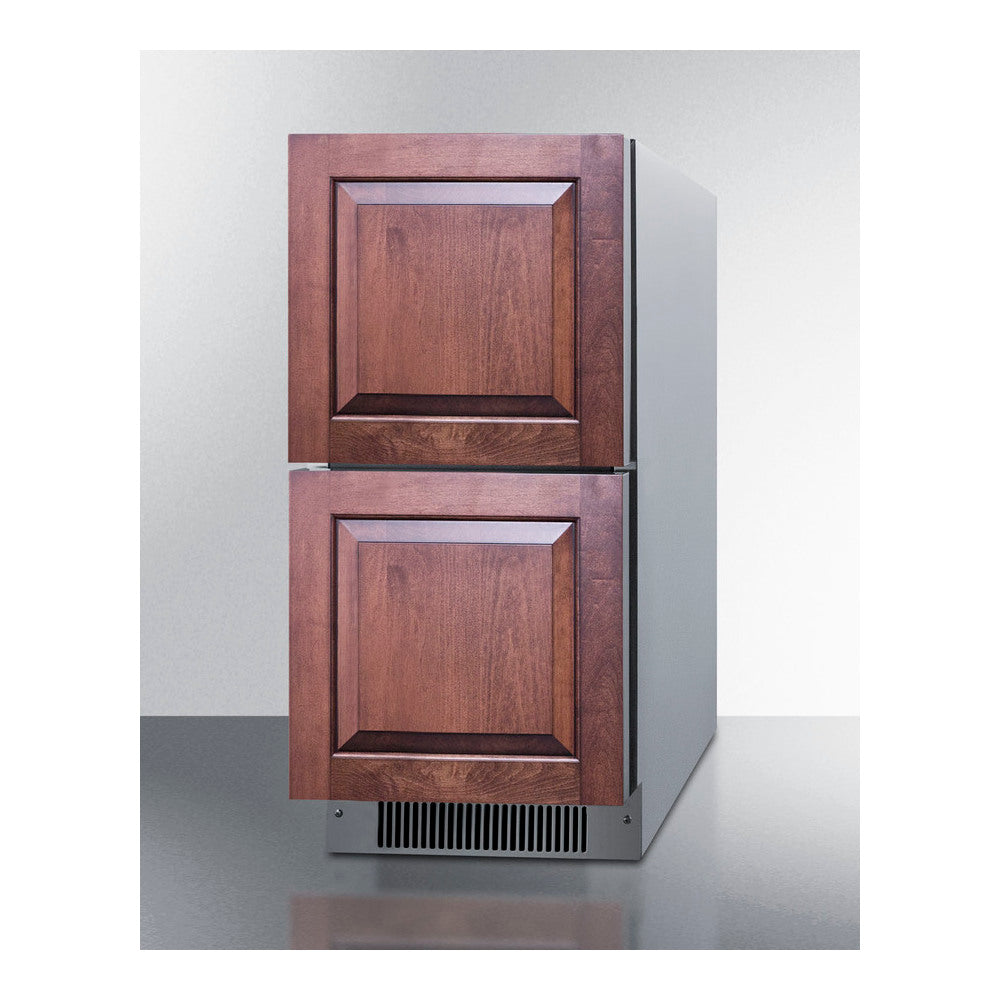 Summit 15" Wide 2-drawer All-refrigerator, ADA Compliant (panels Not Included)