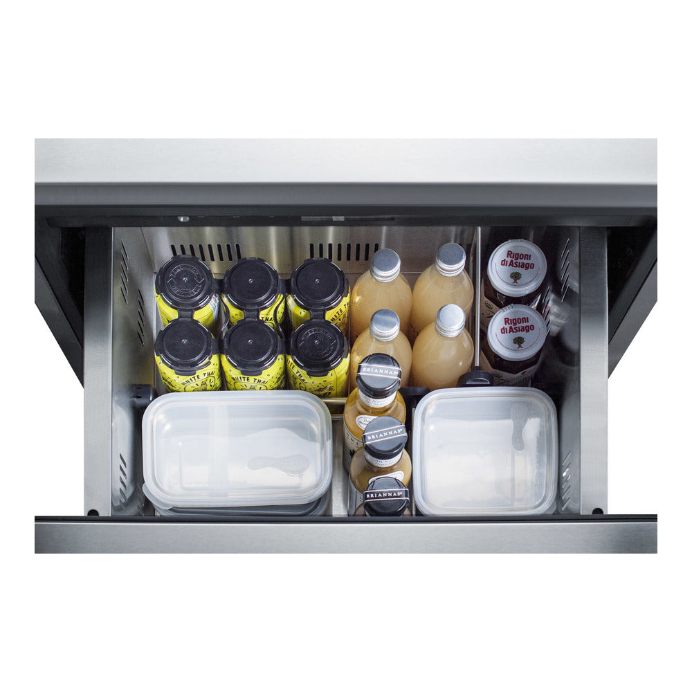 Summit 24" Wide 2-drawer All-refrigerator, ADA Compliant (panels Not Included)