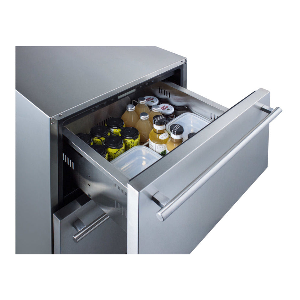 Summit 24" Wide 2-drawer All-refrigerator, ADA Compliant (panels Not Included)