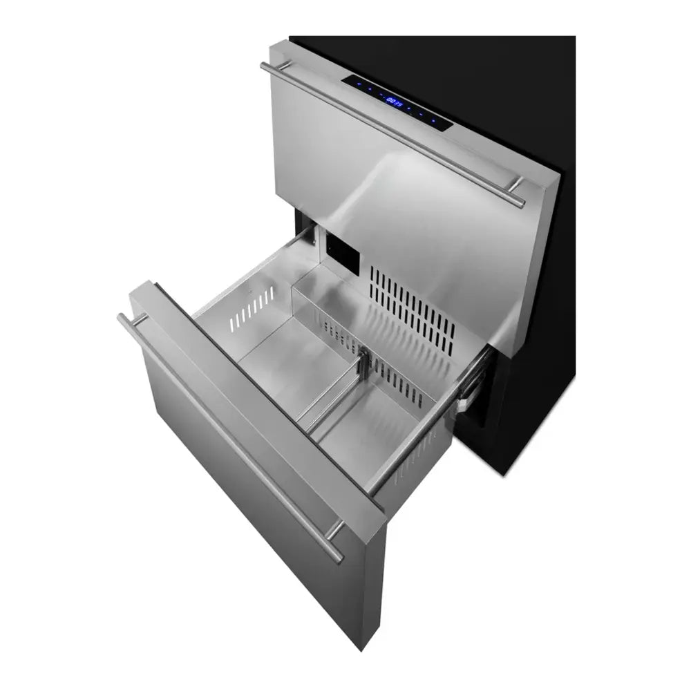 Summit 24" Wide Outdoor 2-drawer Refrigerator-freezer, ADA Compliant