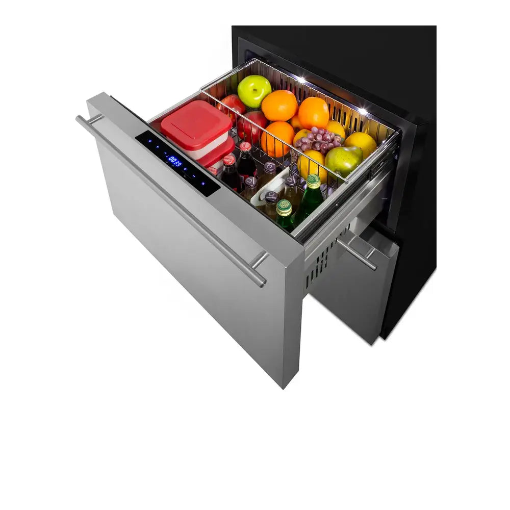 Summit 24" Wide Outdoor 2-drawer Refrigerator-freezer, ADA Compliant