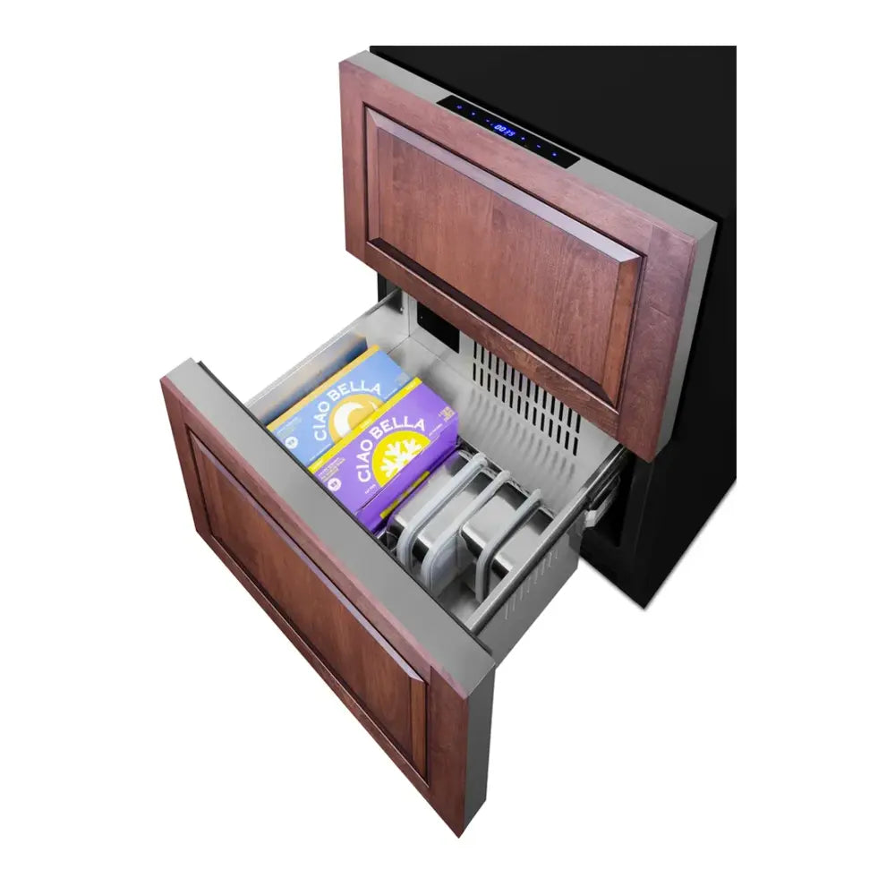 Summit 24" Wide Outdoor 2-drawer Refrigerator-freezer, ADA Compliant