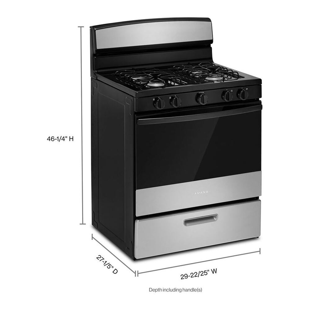 Amana Amana® 30-inch Gas Range with Easy-Clean Glass Door