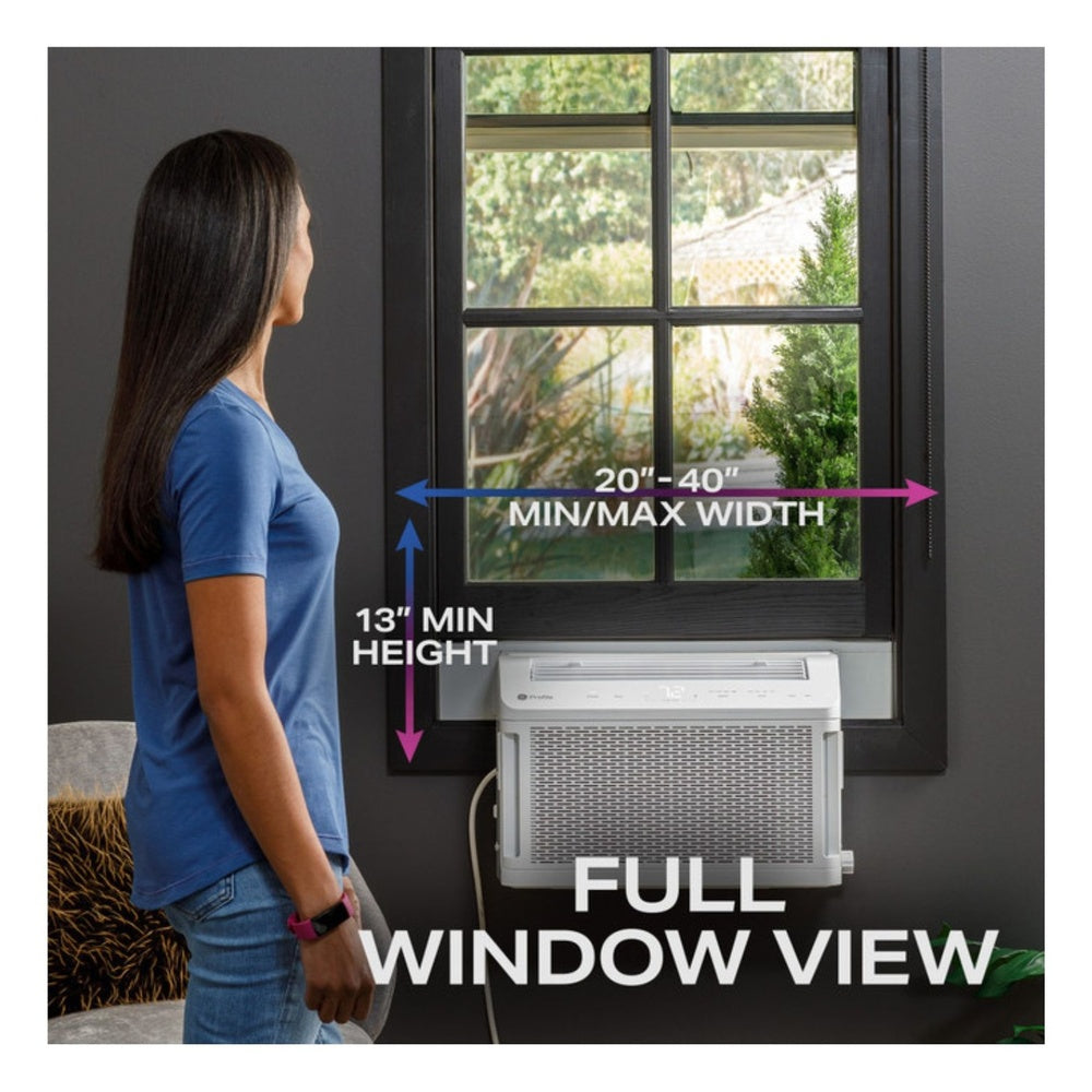 GE GE Profile ClearView™ 8,300 BTU Smart Ultra Quiet Window Air Conditioner for Med