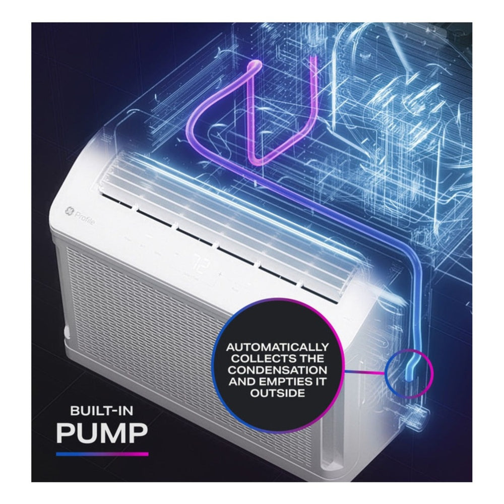 GE GE Profile ClearView™ 8,300 BTU Smart Ultra Quiet Window Air Conditioner for Med