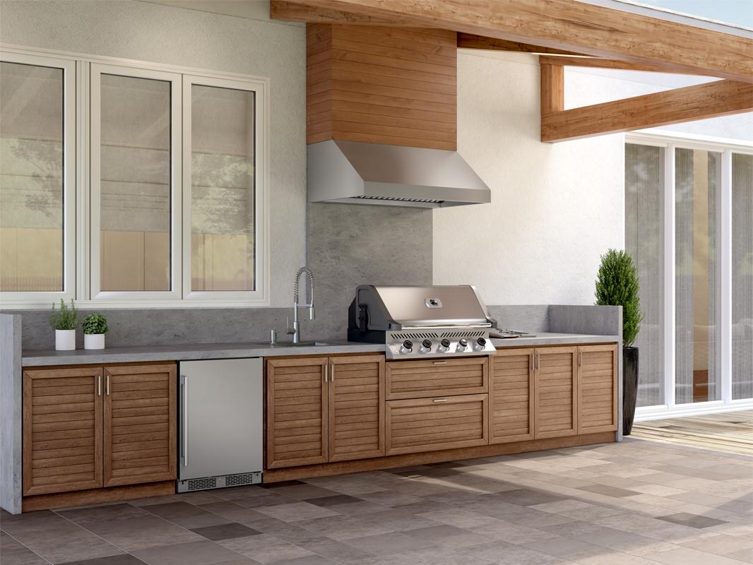 Zephyr Cypress Wall Outdoor, 54in, LED, SS, 1200 CFM