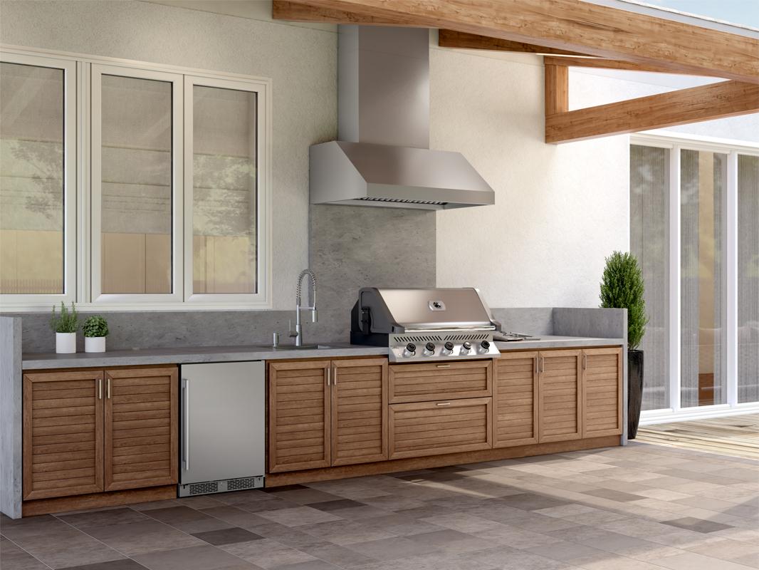 Zephyr Cypress Wall Outdoor, 54in, LED, SS, 1200 CFM