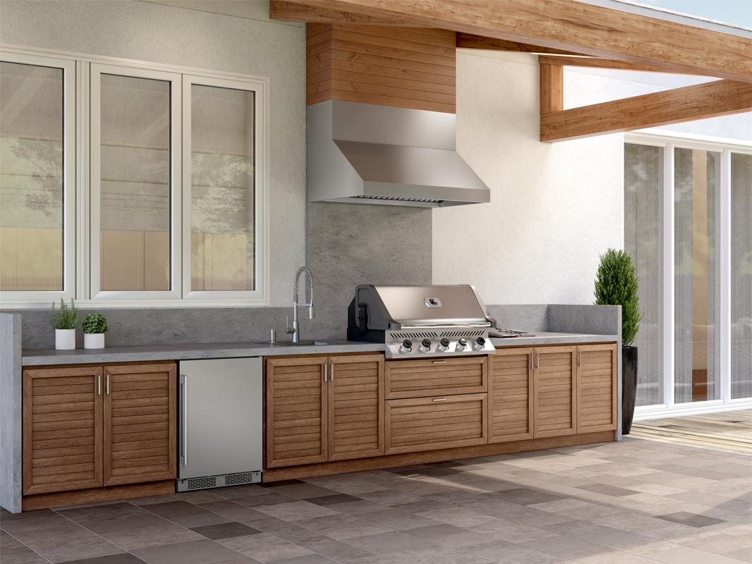 Zephyr Cypress Wall Outdoor, 54in, LED, SS, 1200 CFM