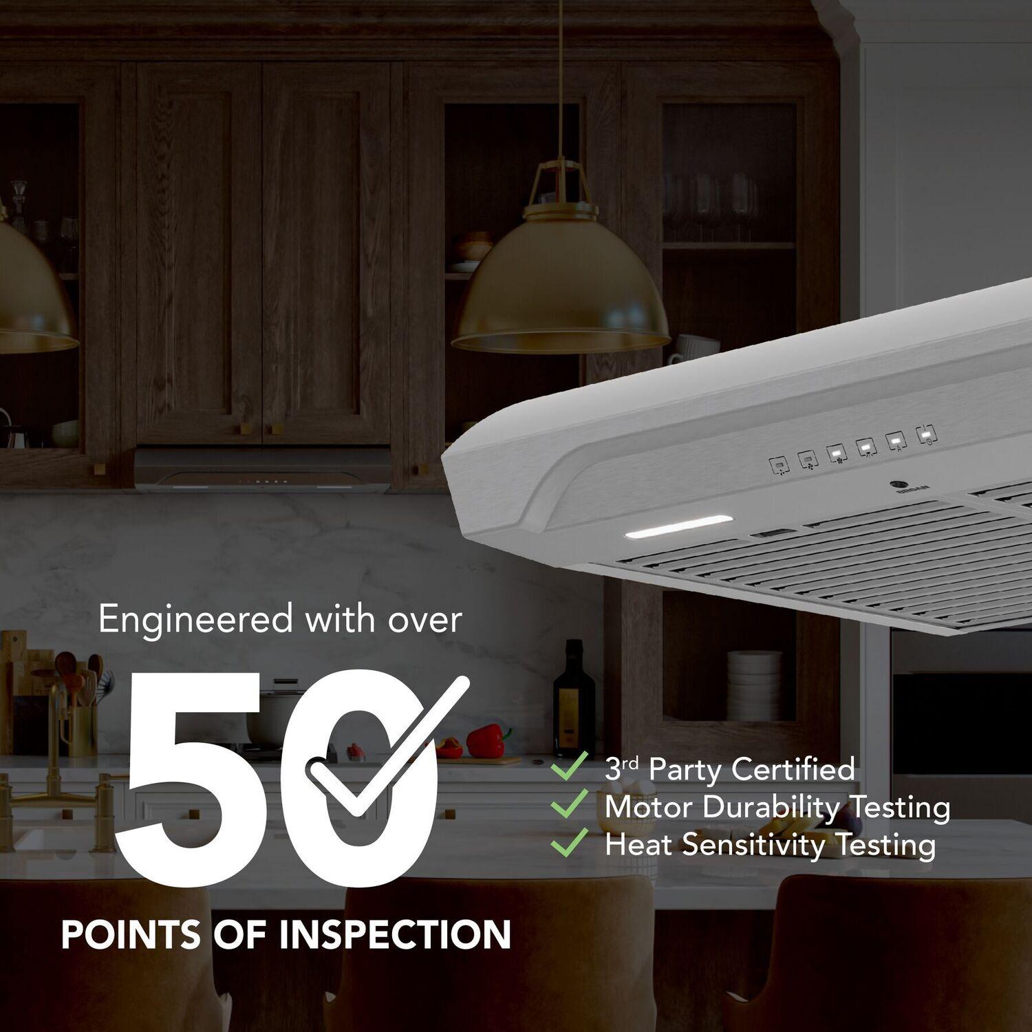 Broan Alta 30-Inch 640 MAX Blower CFM 0.8 Sones Stainless Steel Range Hood