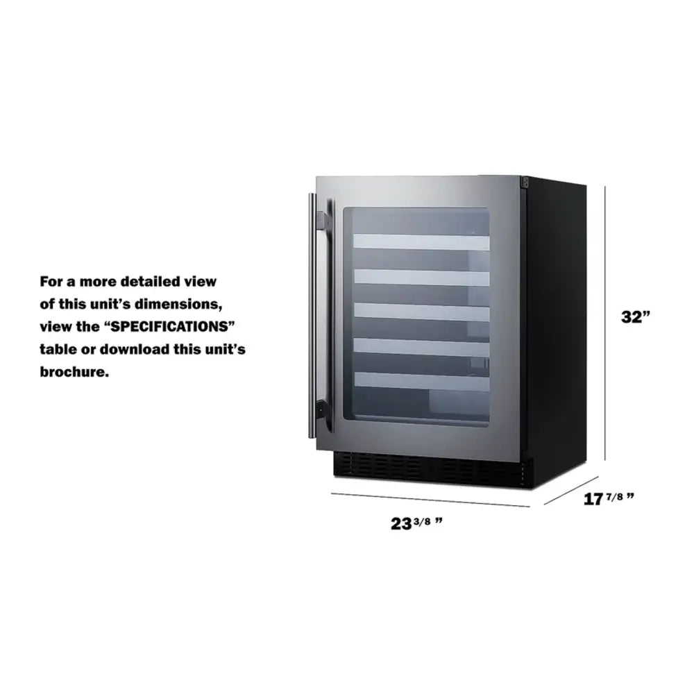 Summit 24" Wide Built-in Wine Cellar, ADA Compliant