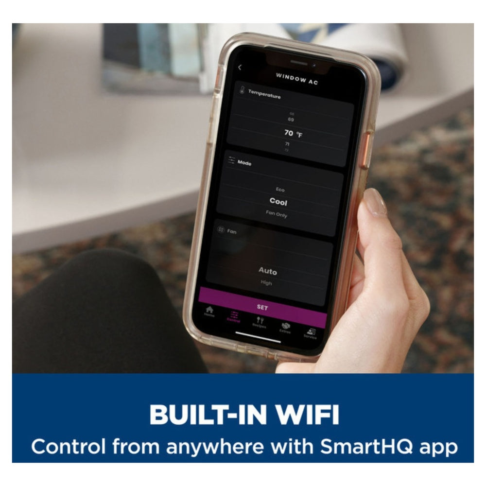 GE GE® 12,000 BTU Smart Electronic Window Air Conditioner for Large Rooms up to 550