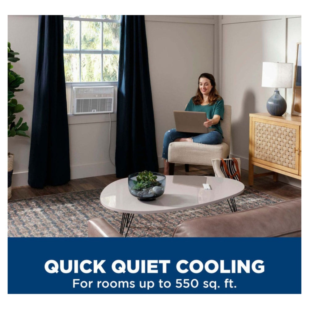 GE GE® 12,000 BTU Smart Electronic Window Air Conditioner for Large Rooms up to 550