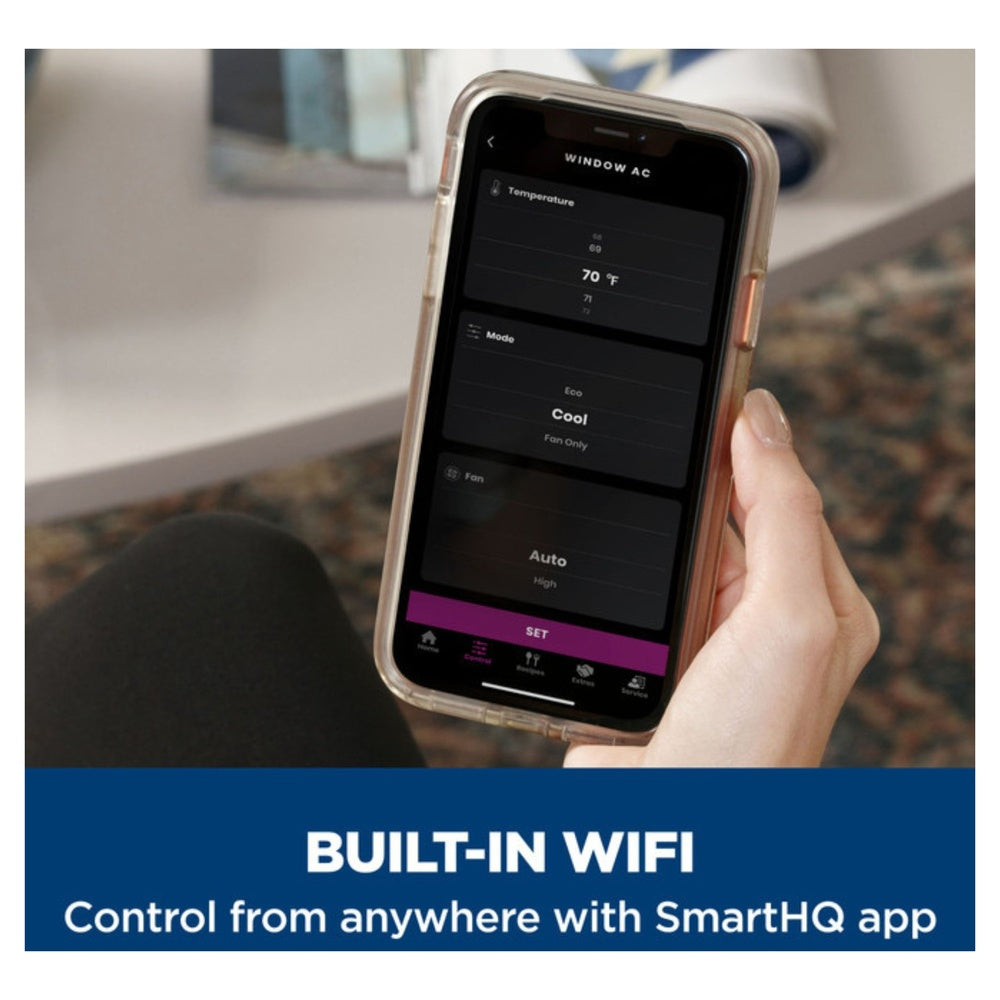 GE GE® 14,000 BTU Smart Electronic Window Air Conditioner for Large Rooms up to 700