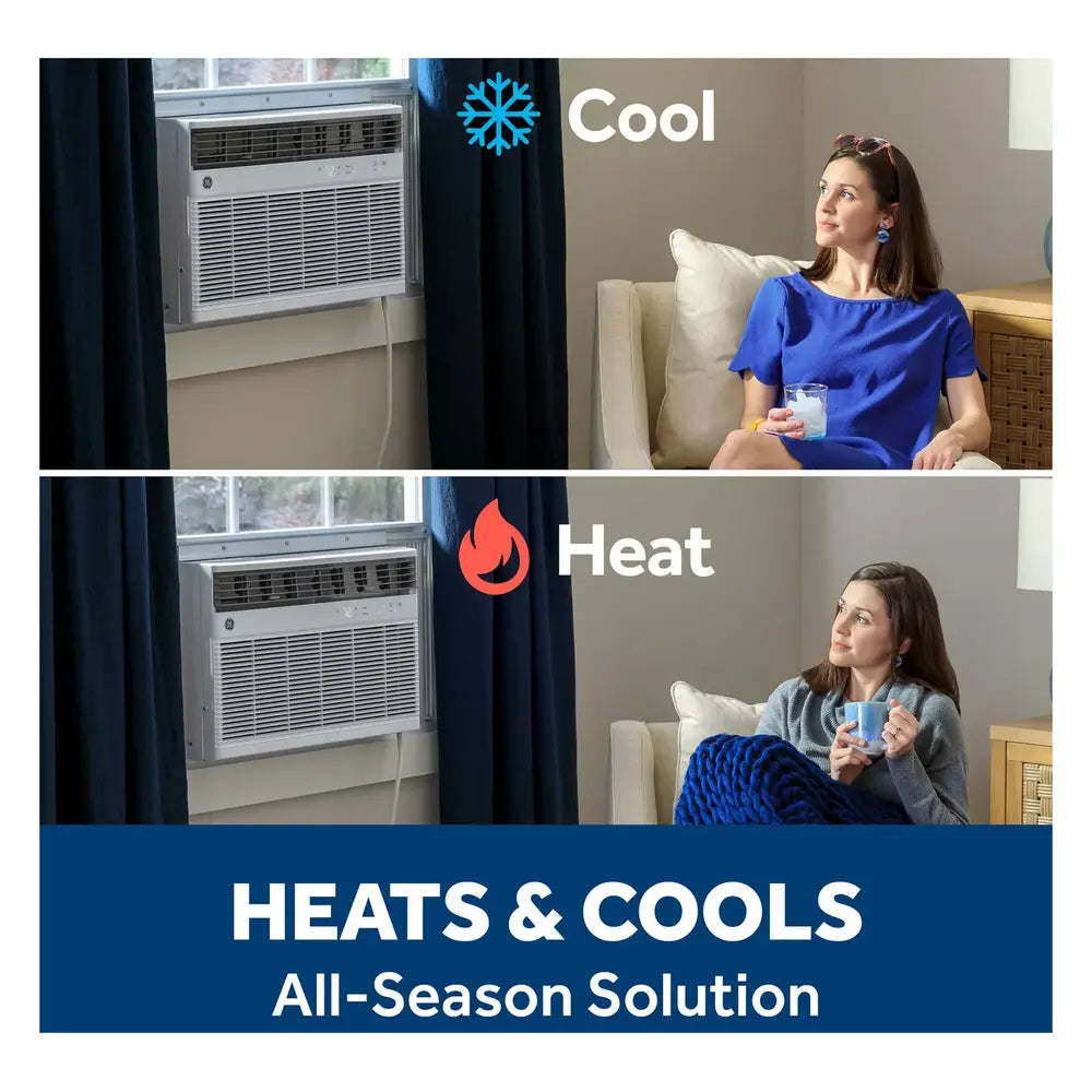 GE GE® 8,000 BTU Smart Heat/Cool Electronic Window Air Conditioner for Medium Rooms