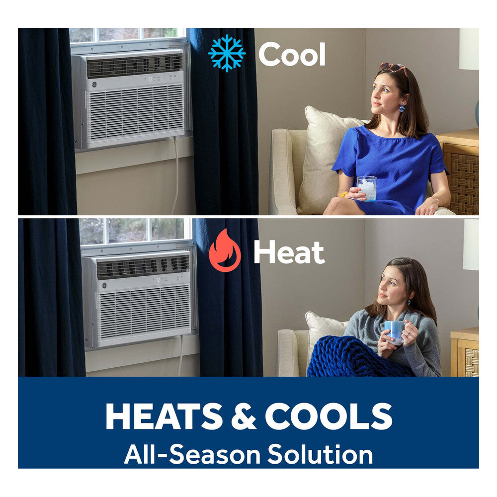 GE GE® 12,000 BTU Smart Heat/Cool Electronic Window Air Conditioner for Large Rooms