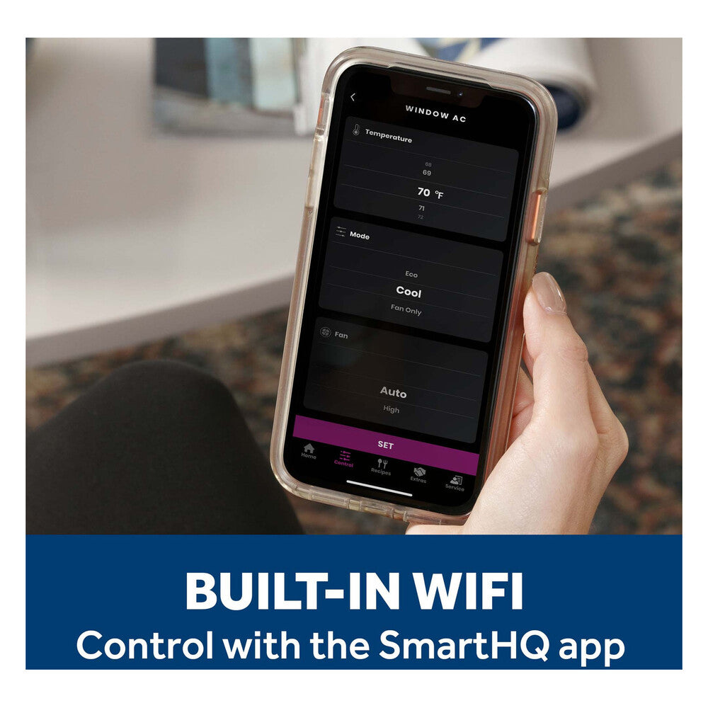 GE GE® 12,000 BTU Smart Heat/Cool Electronic Window Air Conditioner for Large Rooms