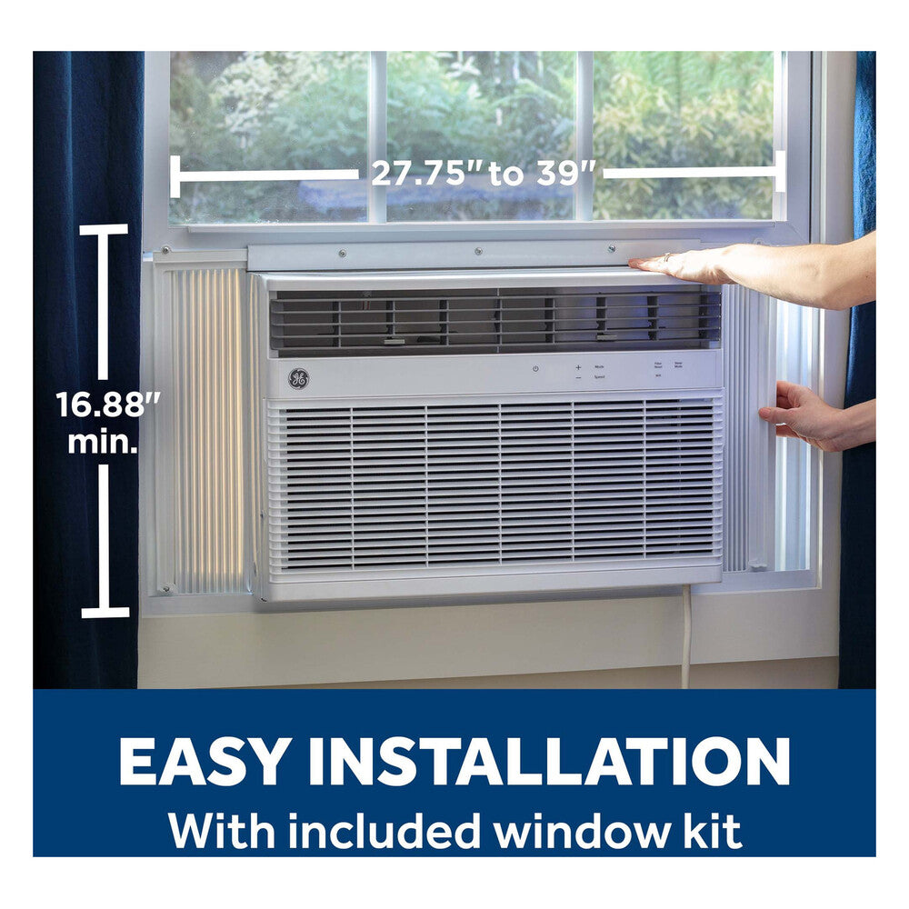 GE GE® 12,000 BTU Smart Heat/Cool Electronic Window Air Conditioner for Large Rooms