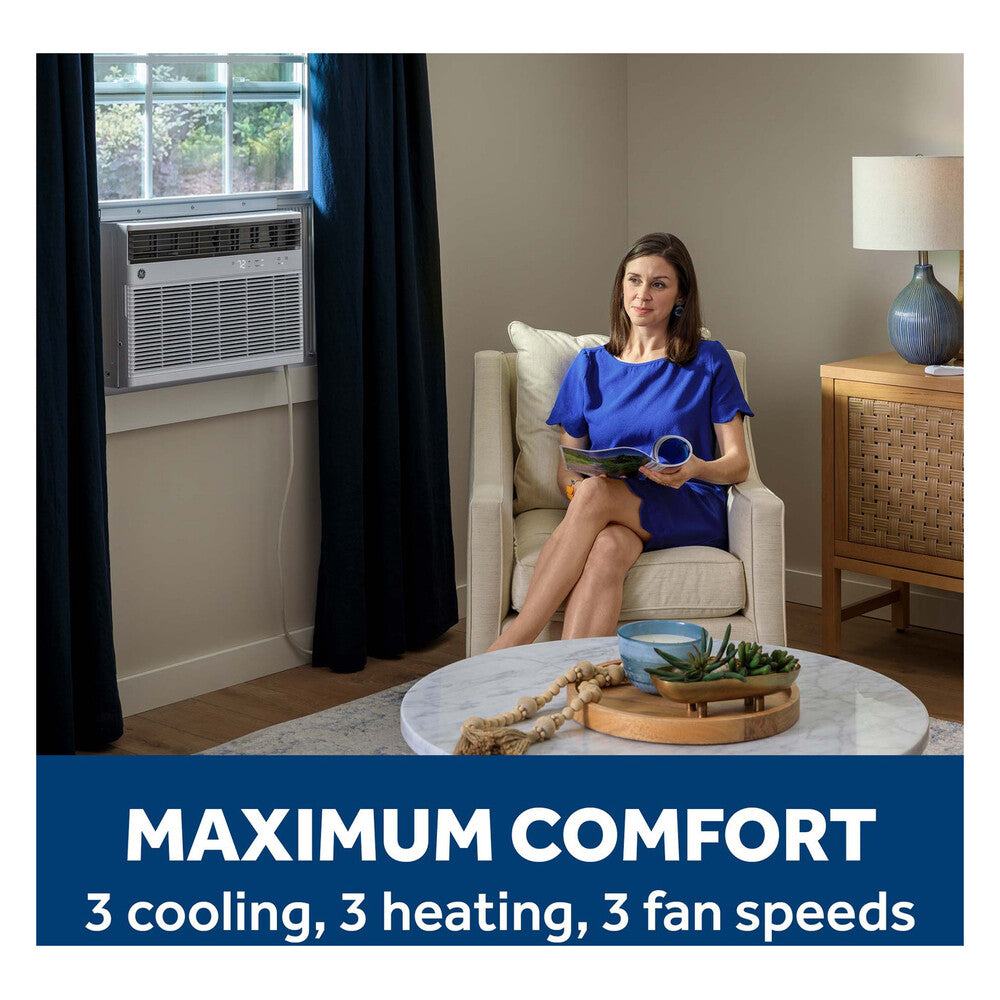 GE GE® 12,000 BTU Smart Heat/Cool Electronic Window Air Conditioner for Large Rooms