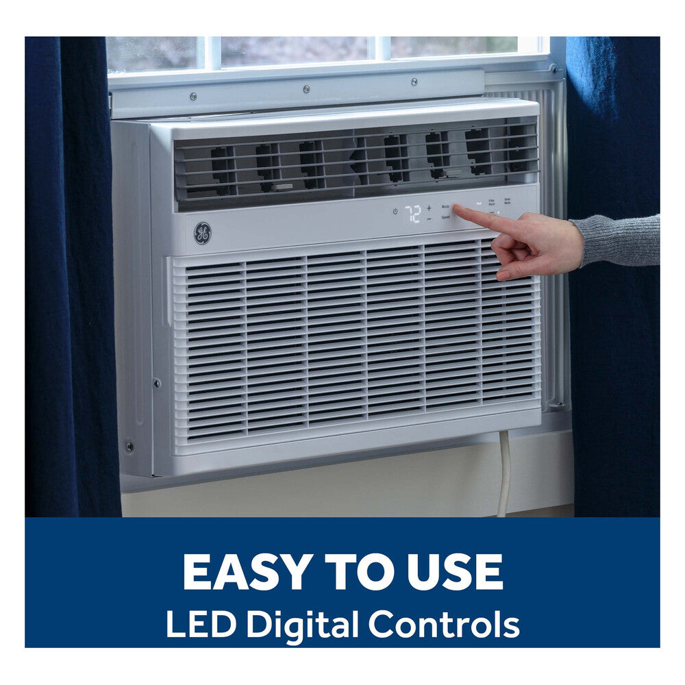 GE GE® 12,000 BTU Smart Heat/Cool Electronic Window Air Conditioner for Large Rooms