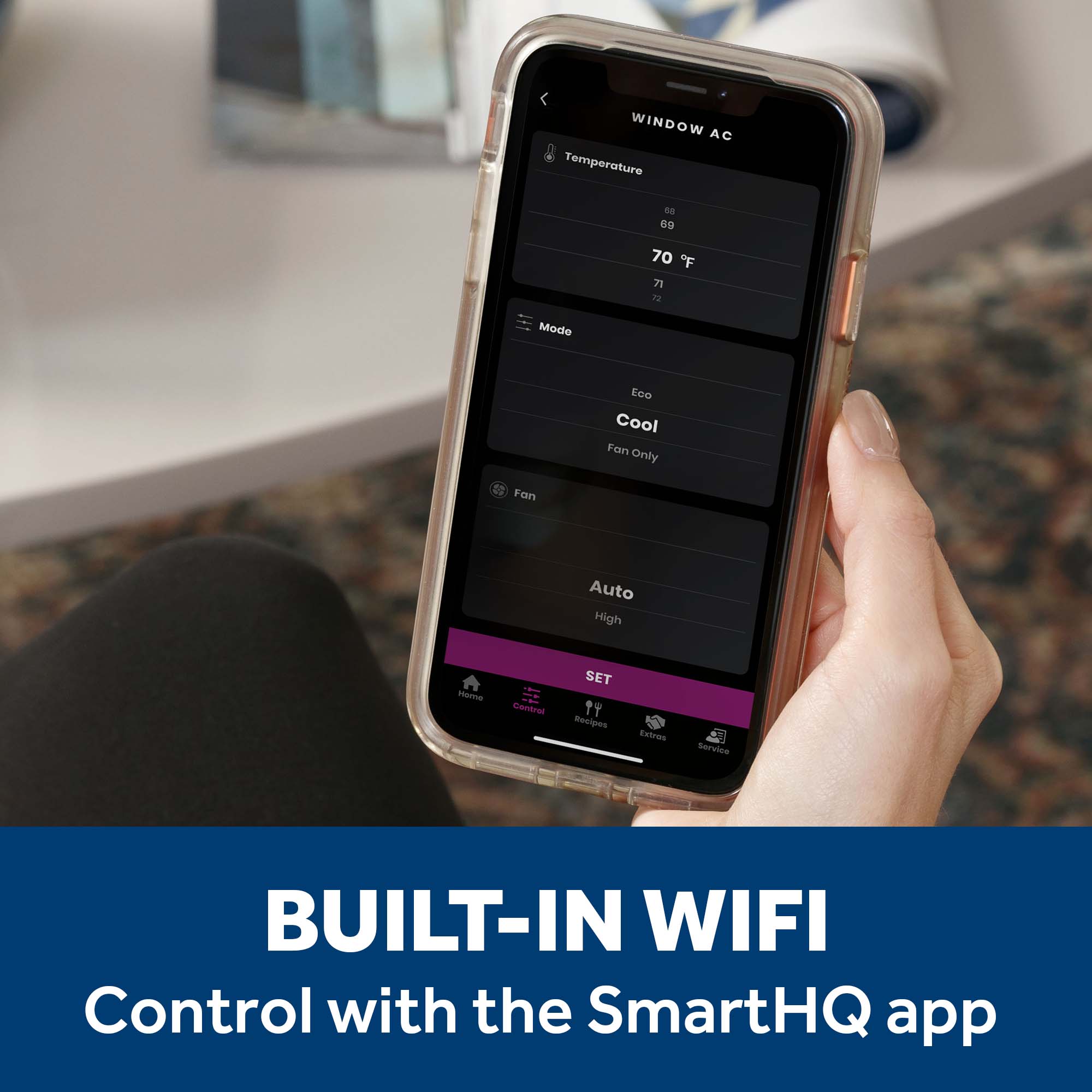 GE GE® 24,000 BTU Smart Heat/Cool Electronic Window Air Conditioner for Extra-Large