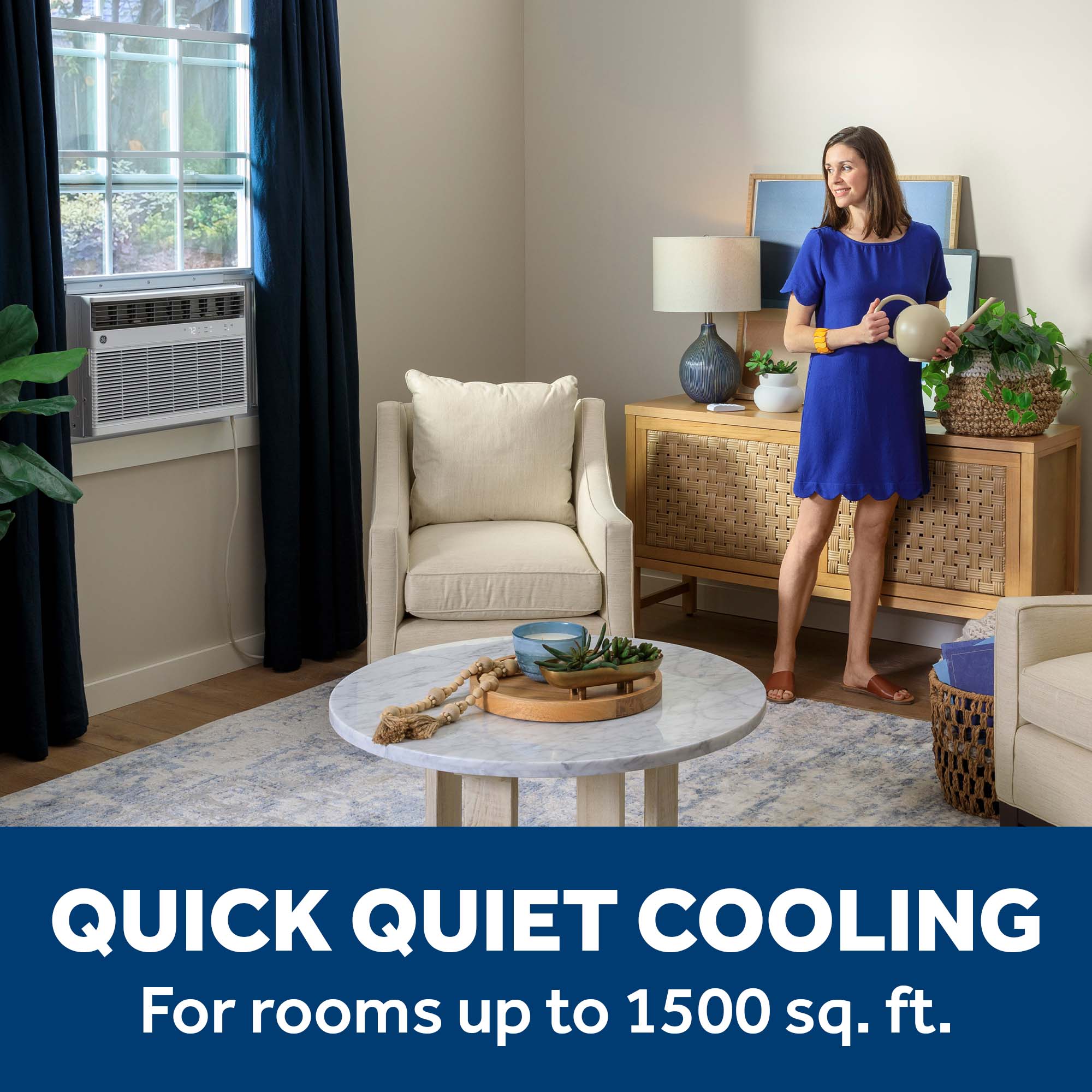 GE GE® 24,000 BTU Smart Heat/Cool Electronic Window Air Conditioner for Extra-Large