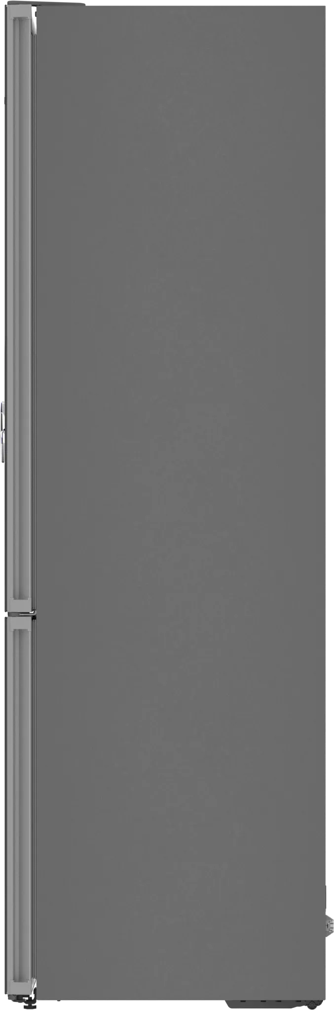 Bosch 800 Series, free-standing fridge-freezer with freezer at bottom, glass door, 24'