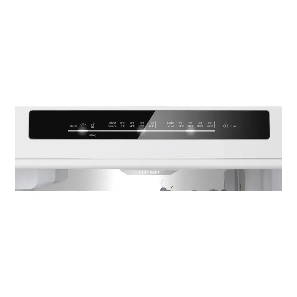 Bosch 800 Series, free-standing fridge-freezer with freezer at bottom, 24'', Brushed s