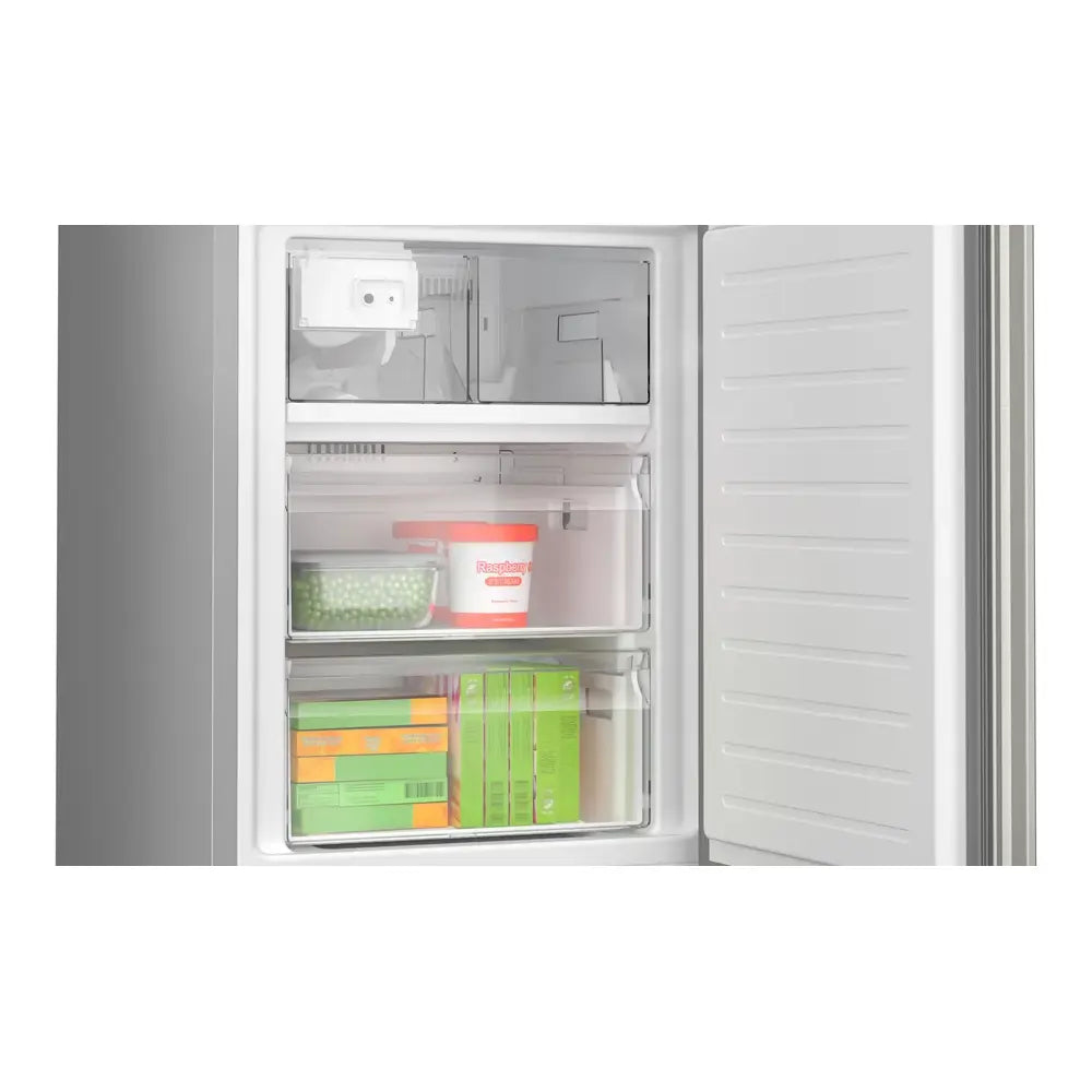 Bosch 800 Series, free-standing fridge-freezer with freezer at bottom, 24'', Brushed s