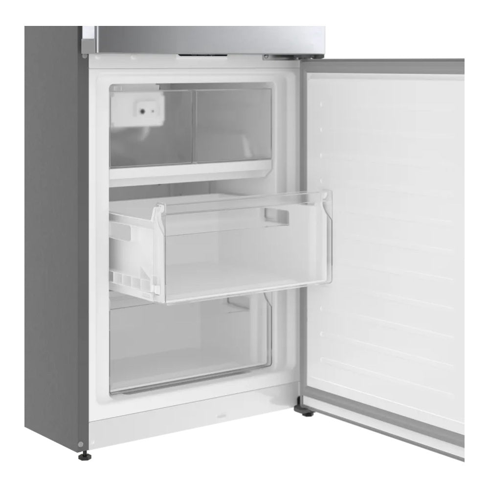 Bosch 800 Series, free-standing fridge-freezer with freezer at bottom, 24'', Brushed s