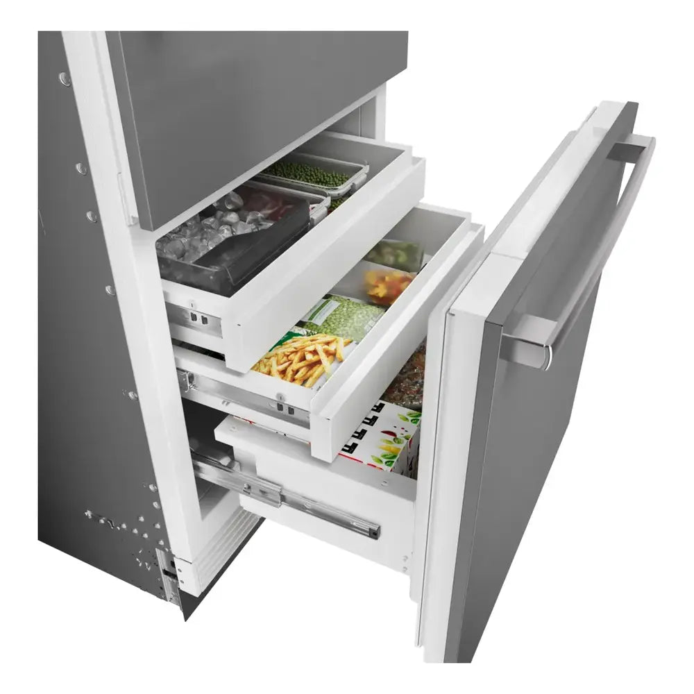 Bob Martin Benchmark®, Vario built-in fridge-freezer with freezer at bottom, 30'', soft clo