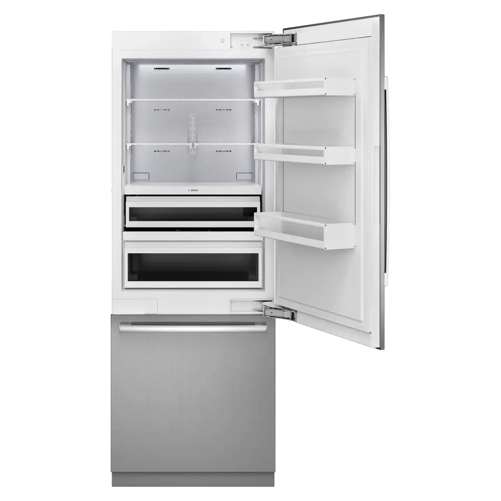 Bob Martin Benchmark®, Vario built-in fridge-freezer with freezer at bottom, 30'', soft clo