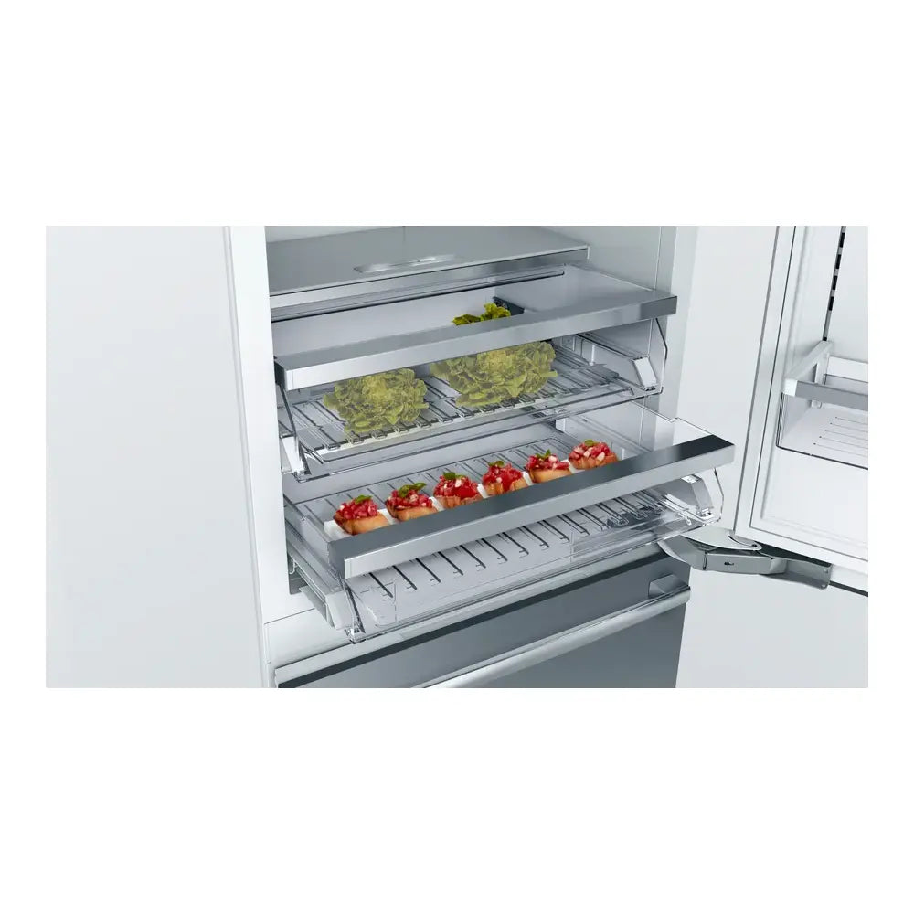 Bob Martin Benchmark®, built-in fridge-freezer with freezer at bottom, 30'', flat hinge