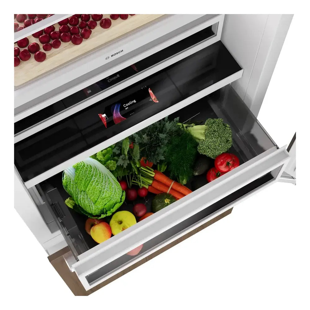 Bob Martin Benchmark®, Vario built-in fridge-freezer with freezer at bottom, 30'', soft clo