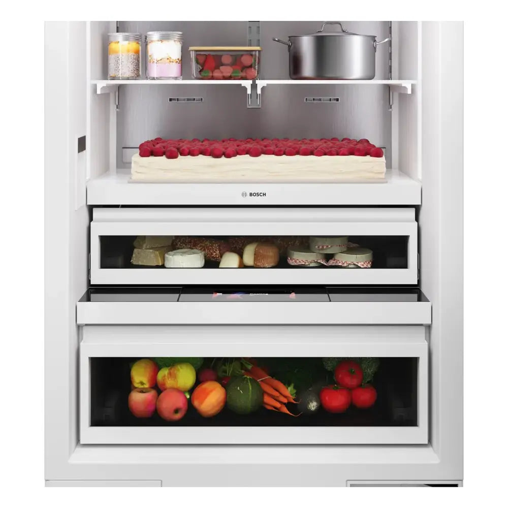 Bob Martin Benchmark®, Vario built-in fridge-freezer with freezer at bottom, 30'', soft clo