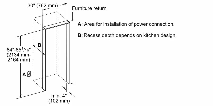 Bob Martin Benchmark®, built-in fridge, 30'', flat hinge