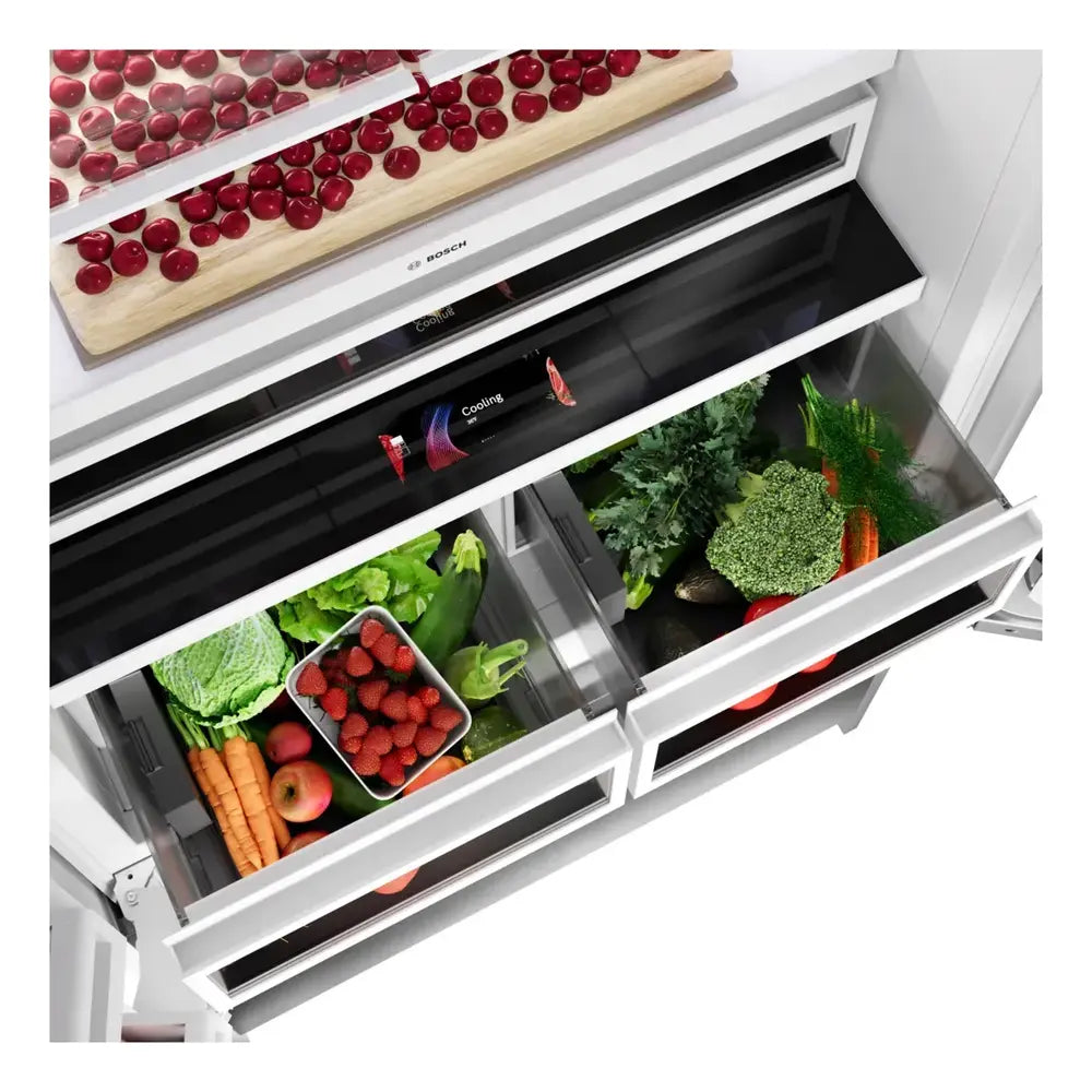 Bob Martin Benchmark®, Vario built-in fridge-freezer with freezer at bottom, 36'', soft clo