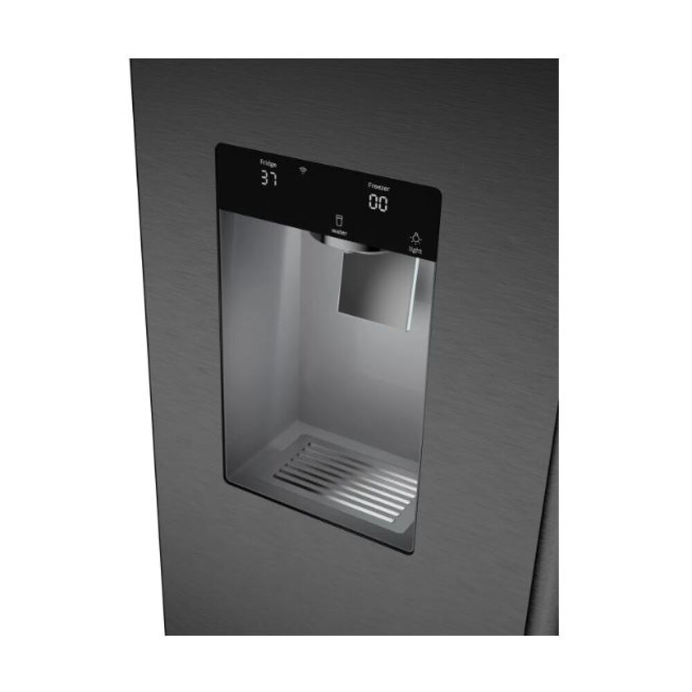 Bosch 500 Series, French Door Bottom freezer, multi door, 36'', Black inox-antifingerp